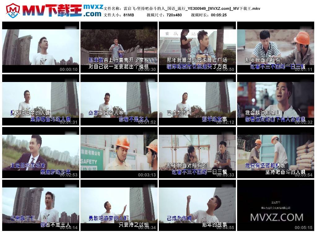 雷启飞-坚持吧奋斗的人_国语_流行_YE300949